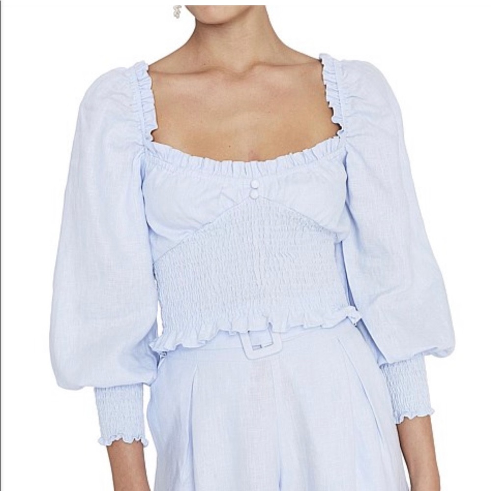 Faithfull the Brand - Bel Rose Top - Cornflower Blue - Size M - NWT